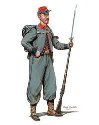 11th New York Infantry 1st Regiment Fire Zouaves 1861, 2024 (Acuarela y gouache sobre Bristol)