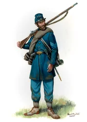 151º Sargento de Infantería de Pensilvania 1863, 2024 (Acuarela y Gouache sobre Bristol)