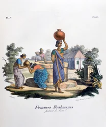 Mujer brahmán recogiendo agua, 1828