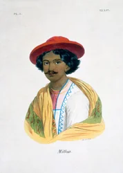Hombre indio, siglo XIX