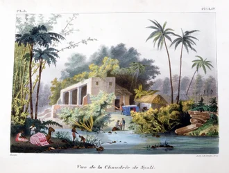 Vista de la Chaudrie de Syali, India, 1828