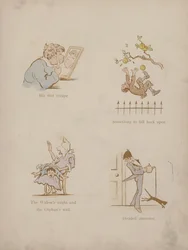 Página de los Humores de Cynicus (grabado coloreado)