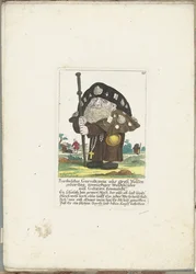 De dwerg Bartholdus Gursalkawiz como peregrino uit Compostela, hacia 1710 Bartholdus Gursalkawiz, nacido en Groß Pohlen, indigno hermano del bosque de Galicia (título sobre objeto) Il Callotto resurcitato o Gabinete recién amueblado (serie