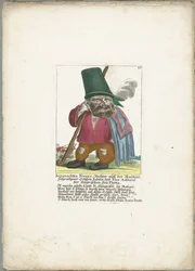 De dwerg Iupanschku Ferenz, hacia 1710 Iupanschku Ferenz, juez de Raubau, jefe buey Jubilir y vicealmirante del húngaro Heü Flotta (título sobre objeto) Il Callotto resurcitato o Gabinete pequeño recién amueblado (título de la serie)