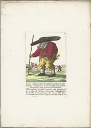 De dwerg Liendl Schnekenfist, hacia 1710 Liendl Schnekenfist de Wienerisches Nacht-Kings Magazin-Visirer, Ambts inspector de vehículos y administrador de materiales (título sobre el objeto) Il Callotto resurcitato o Gabinete pequeño recién amueblado (títul