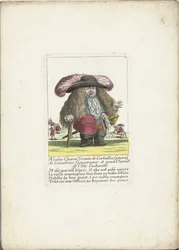 El enano Nicolás Caronte como general de caballería, ca. 1710 Nicolas Charon, Viconte de Corbeillac, General de Cavallerie, Gouverneur, et grand Intendt. de l