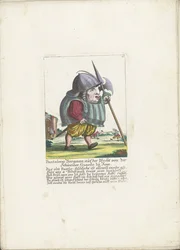 El dwerg Pantaleon Bürgman van de Zwitserse Garde te Rome, hacia 1710 Pantaleon Bürgman, de guardia de la Guardia Suiza en Roma (título sobre el objeto) Il Callotto resurcitato o Gabinete pequeño recién amueblado (título de la serie)