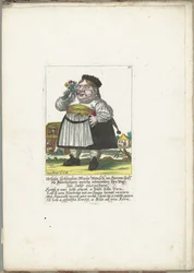 La dwerg Ursula Schleglin, hacia 1710 Ursula Schleglin, Maijr Mensch im Herren hoff zu Bluntzingen, quien ahora cumplió su año de exención (título sobre el objeto) Il Callotto resurcitato o Gabinete pequeño recién amueblado (título de la serie)
