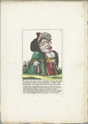 Caricatura de Porzellana Kinkank Porzellana Kinkank, Kuey Chinkim Choâm Una princesa mogola, la tierra de Laponia poseía Kuchlmeister en la isla de Deserta Nutsch Moloff, esposa (título sobre el objeto) Il Callotto resurcitato o Reformado