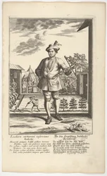 Hombre sosteniendo una ballesta