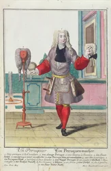 El peluquero, publicado en Augsburgo, c.1735