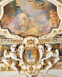 Noé y su familia entrando en el arca, en la capilla, Castillo de Fontainebleau, Francia