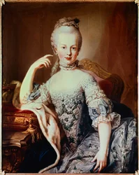 Retrato de María Antonieta (1755-1793) futura reina de Francia. Pintura de Martin van Meytens alrededor de 1767. Viena, Castillo de Schönbrunn