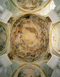 Fresco del techo de la iglesia de Neresheim (fresco)