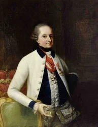Nikolaus I, Príncipe Esterházy 1714-1790 en el uniforme de su Regimiento de Infantería Húngara No. 33
