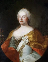 Retrato de la emperatriz María Teresa de Austria (1717-1780) - Pintura de Martin van Meytens (1695-1770), óleo sobre lienzo, alrededor de 1750, arte holandés