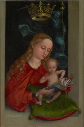 Virgen con el Niño en una ventana, c.1485-1490 (Óleo sobre tabla)