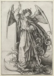 El Arcángel Miguel perforando al Dragón