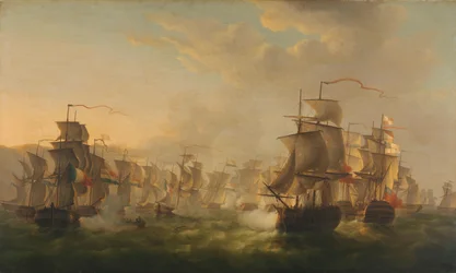 Choque de las flotas holandesa y británica cerca de Boulogne