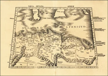 1513 Segundo mapa africano de Ptolomeo por Martin Waldseemüller