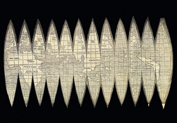 Mapa del mundo en forma de un conjunto de husos para globo terráqueo, 1507