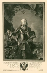 Francisco I Esteban, emperador del Sacro Imperio Romano Germánico (grabado)