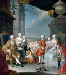 María Teresa de Austria y Francisco I con sus Hijos