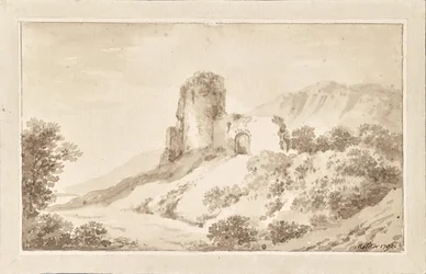 Paisaje con ruinas