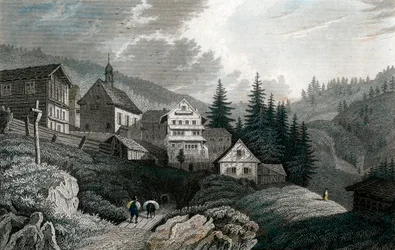 La iglesia Maria Schnee, Rigi, Suiza, 1850