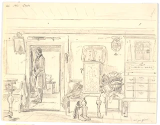 Bondestue med stående mand, Læsø