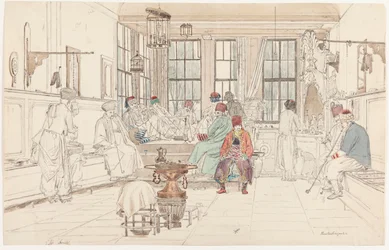 El interior de un café turco