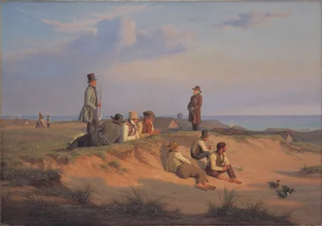 Hombres de Skagen en una tarde de verano con buen tiempo