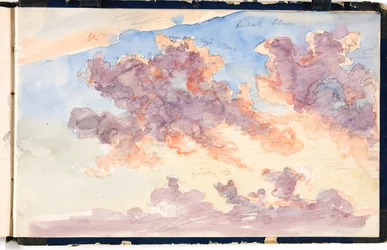 Estudio de nubes. Un cielo al atardecer