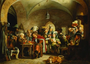 Soldados en el torreón de un castillo, 1828