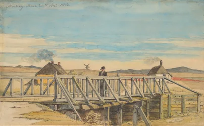 Paisaje con un puente cerca de Mosbjerg