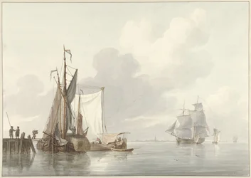 Vista al río con barcos amarrados