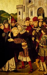 El Rey Fernando I de Castilla recibiendo a San Domingo de Silos