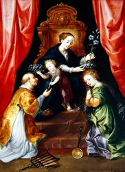 La Virgen y el Niño con Santa Isabel y San Lorenzo de Roma