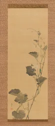 Flores de calabaza y escarabajo, principios del siglo XIX