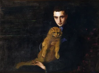 Retrato de Erte con Misha, c. 1915