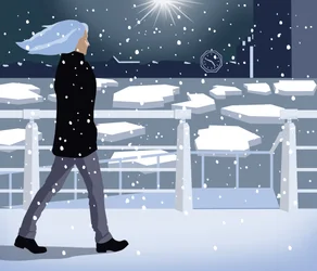 Paseo invernal por el río, 2015 (digital)