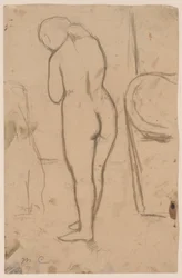 Dibujo para "Desnudo de pie"
