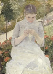 Joven en el jardín