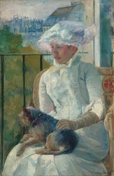 Joven chica en la ventana