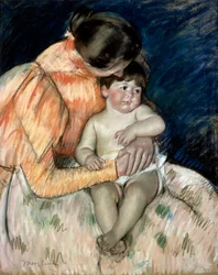 Madre e hijo, finales del siglo XIX o principios del siglo XX