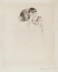 Madre campesina y niño