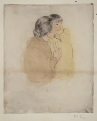 Madre campesina y niño