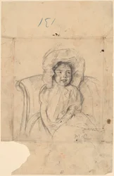 Margot sonriente con un gorro con volantes, c. 1902