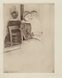 El espejo, c. 1891