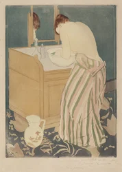 Mujer bañándose